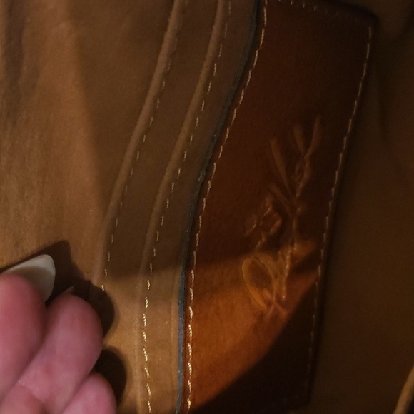 Patricia Nash Savena Cognac Tooled Leather Wristlet - Picture 4 of 7